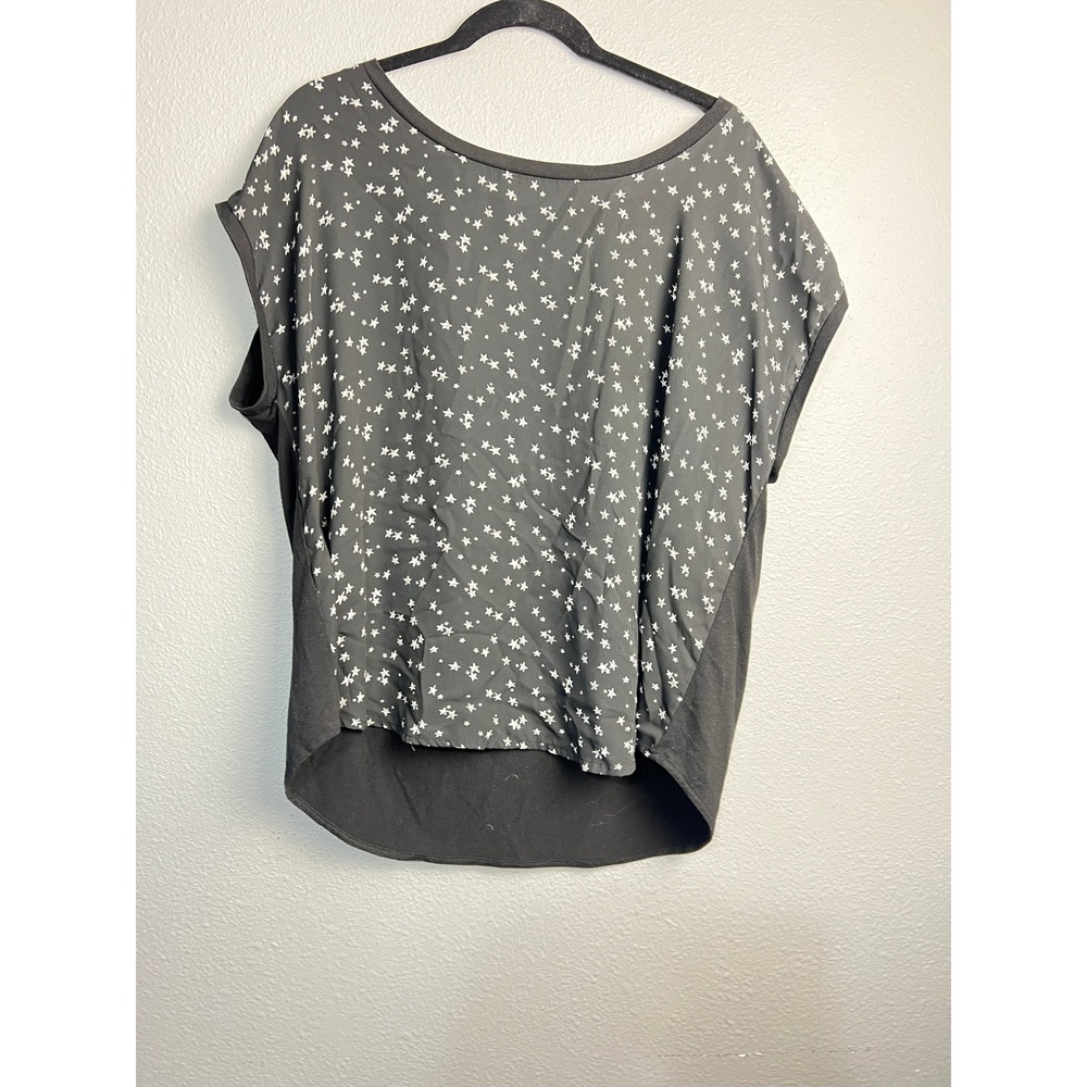 Torrid Black Star‎ Print Celestial High Low Short Sleeve Top Plus Size 0 Career